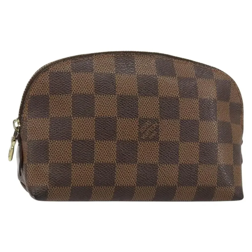 Louis Vuitton Damier Ebene Pochette Cosmetic PM Pouch Brown